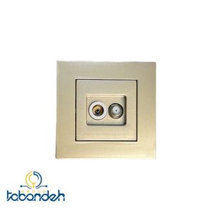 پریز آنتن ماهواره BEKER مدل آسان بژ با قاب بژ